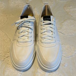 Brand new without box Cole Haan white canvas grand 360 women’s sneakers. 9 1/2.